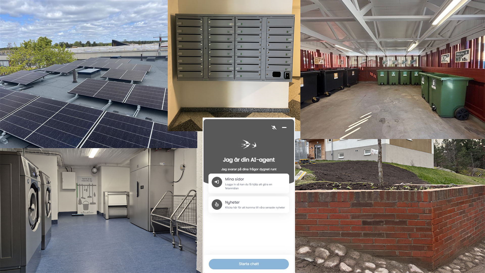 Kollage av olika projekt